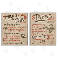 June Erica Vess  | Travel Tapas Menu