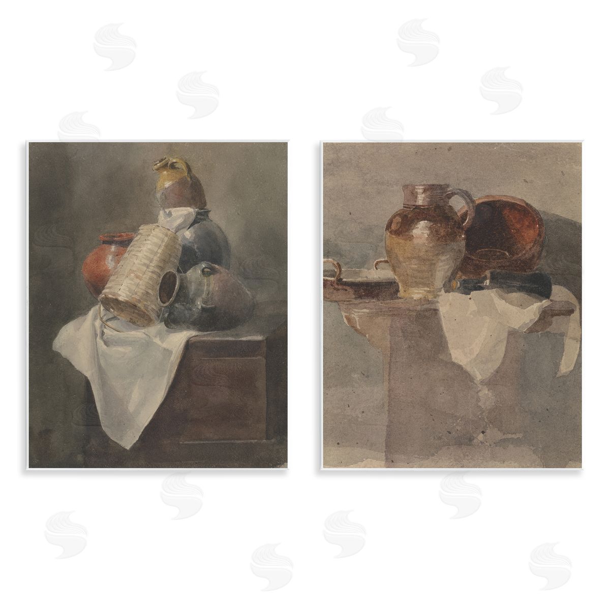 Vintage Sundries Still Lifes Wood Plaque Wall Art, Home Decor by Peter Dewint