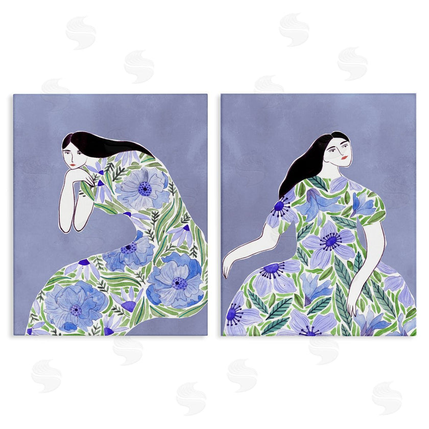 Melissa Wang  | Floral Women on Purple