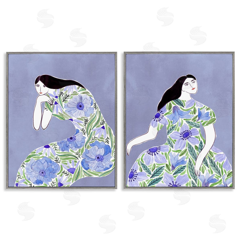 Melissa Wang  | Floral Women on Purple