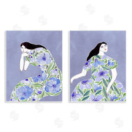Melissa Wang  | Floral Women on Purple