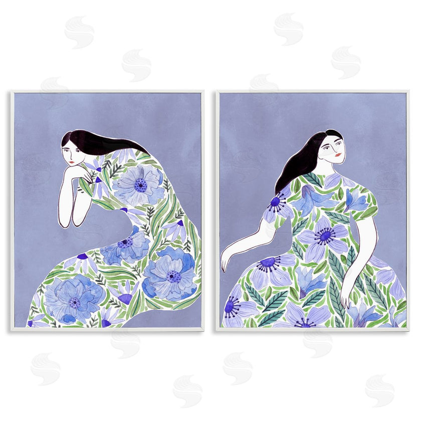 Melissa Wang  | Floral Women on Purple