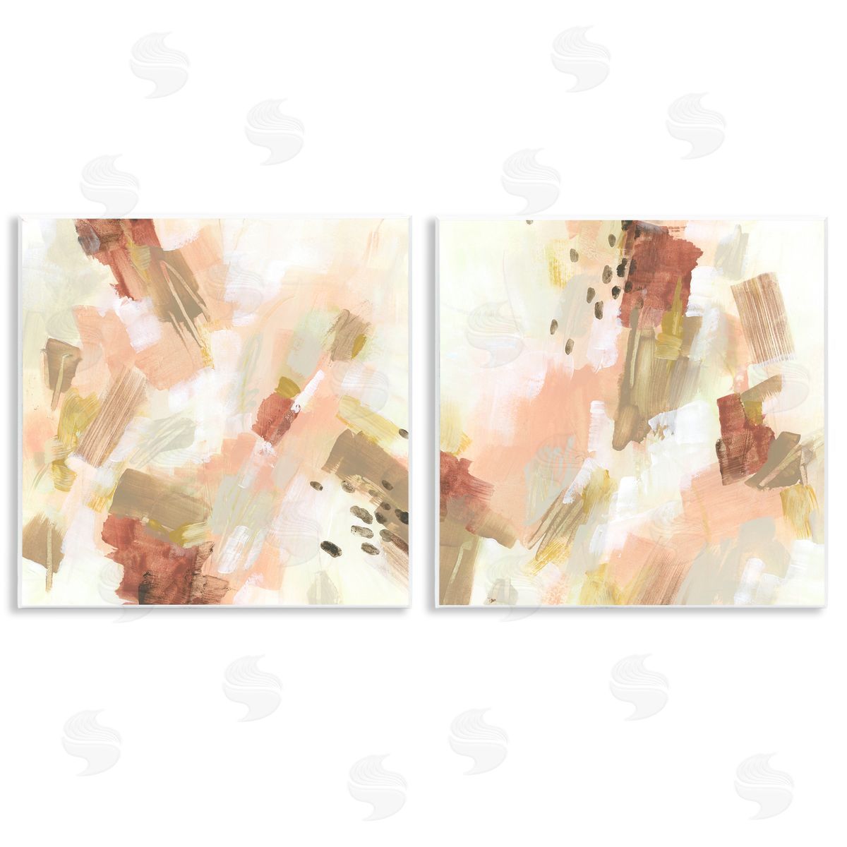 Energetic Beige Palette Wood Plaque Wall Art, Home Decor by June Erica Vess