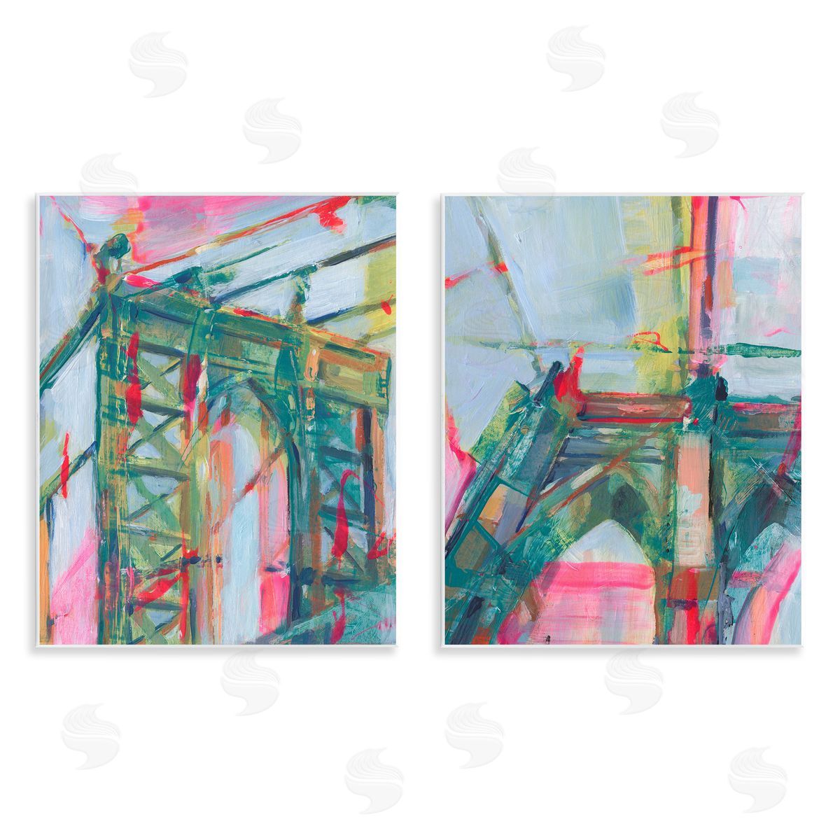 Bridge Arches Abstractions Wood Plaque Wall Art, Home Decor by Ethan Harper