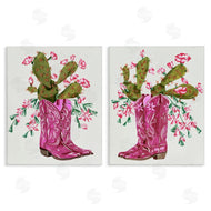 Melissa Wang  | Cactus in Pink Cowgirl Boots