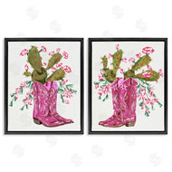 Melissa Wang  | Cactus in Pink Cowgirl Boots