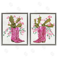 Melissa Wang  | Cactus in Pink Cowgirl Boots