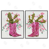 Melissa Wang  | Cactus in Pink Cowgirl Boots