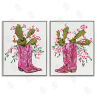 Melissa Wang  | Cactus in Pink Cowgirl Boots