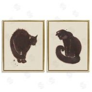 Grace Popp  | Simple Cats on Beige