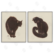 Grace Popp  | Simple Cats on Beige