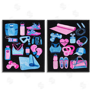 Melissa Wang  | Exercise Gear Pink & Blue