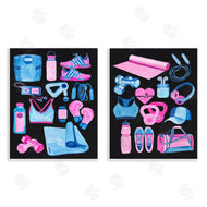 Melissa Wang  | Exercise Gear Pink & Blue