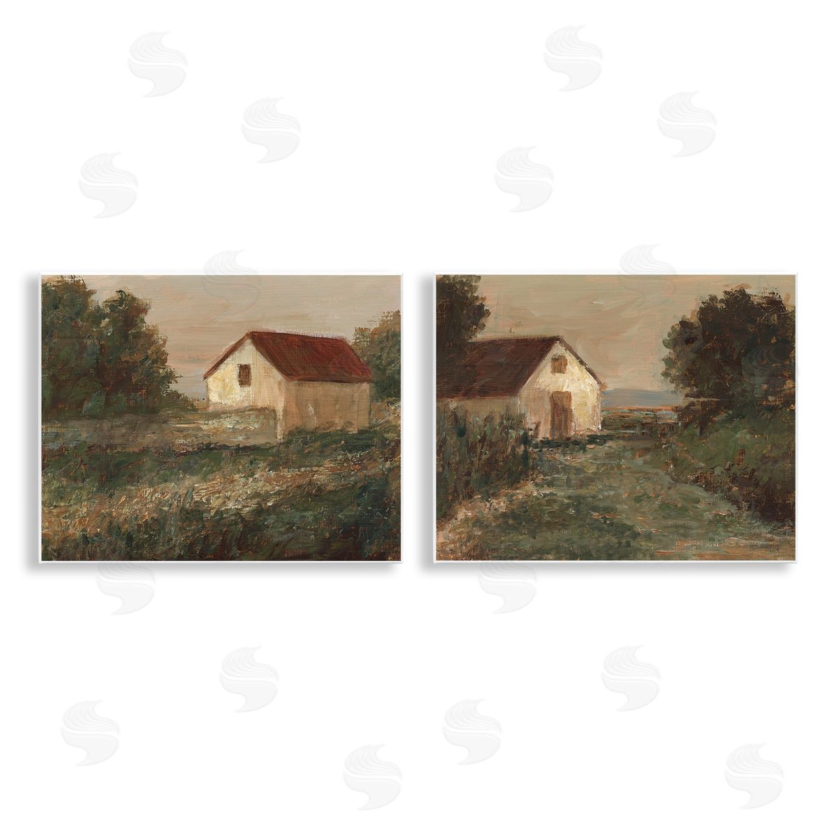Traditional Country Farmland Wood Plaque Wall Art, Home Decor by Ethan Harper