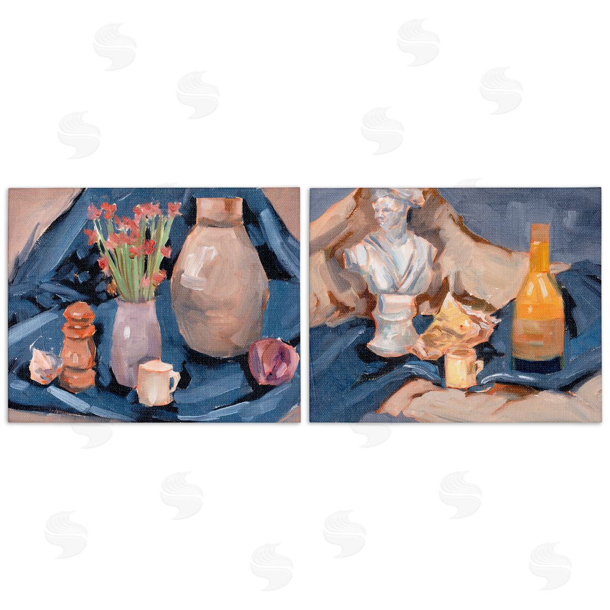 Traditional Still Life on Drapery Canvas Wall Art, Home Decor by Melissa Wang