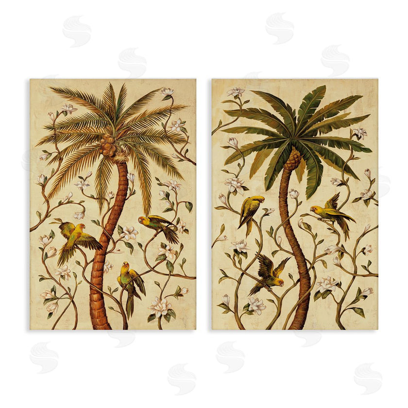 Rodolfo Jimenez | Parrots & Curving Palm Trees