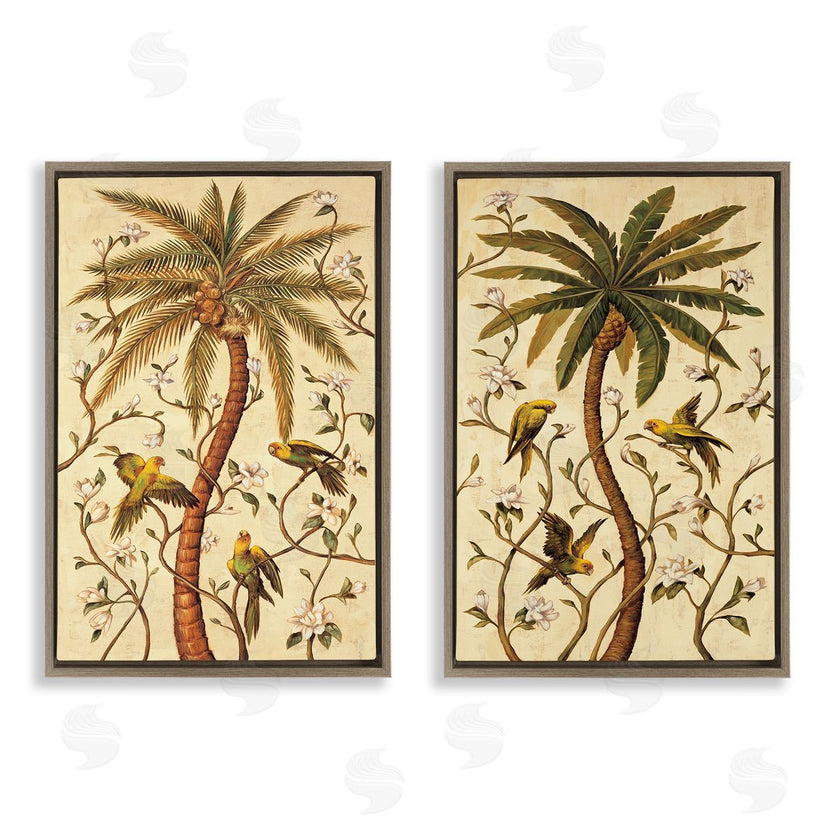 Rodolfo Jimenez | Parrots & Curving Palm Trees