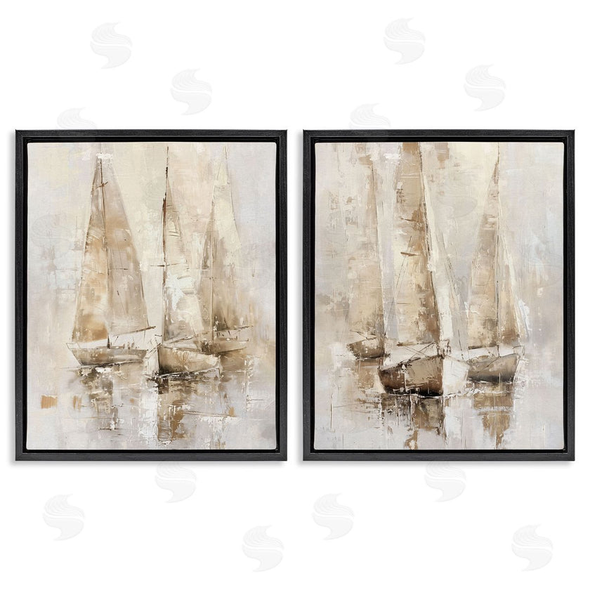 Nina Blue | Neutral Toned Sailboats
