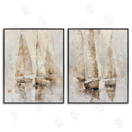 Nina Blue | Neutral Toned Sailboats