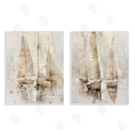 Nina Blue | Neutral Toned Sailboats