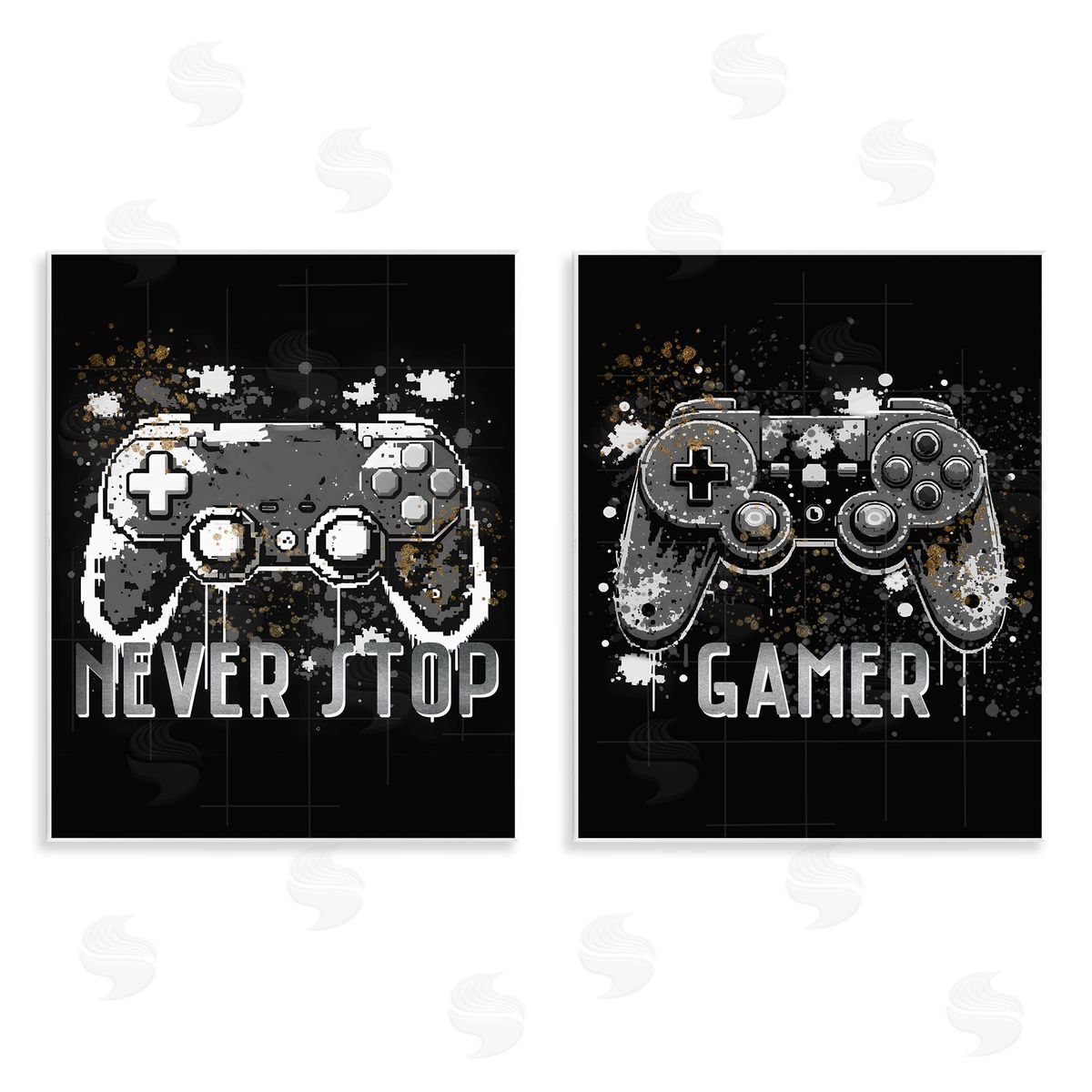 Modern Gamer Controller Phrases Wood Plaque Wall Art, Home Decor by Kim Allen