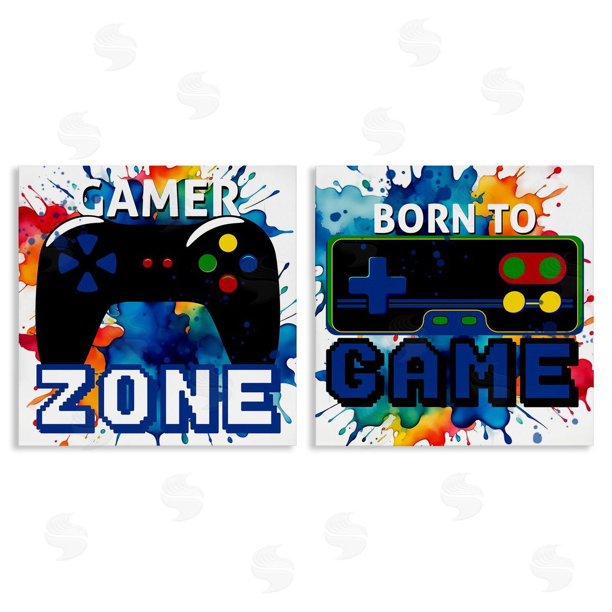 Gamer Zone on Splash Canvas Wall Art, Home Decor by Kim Allen