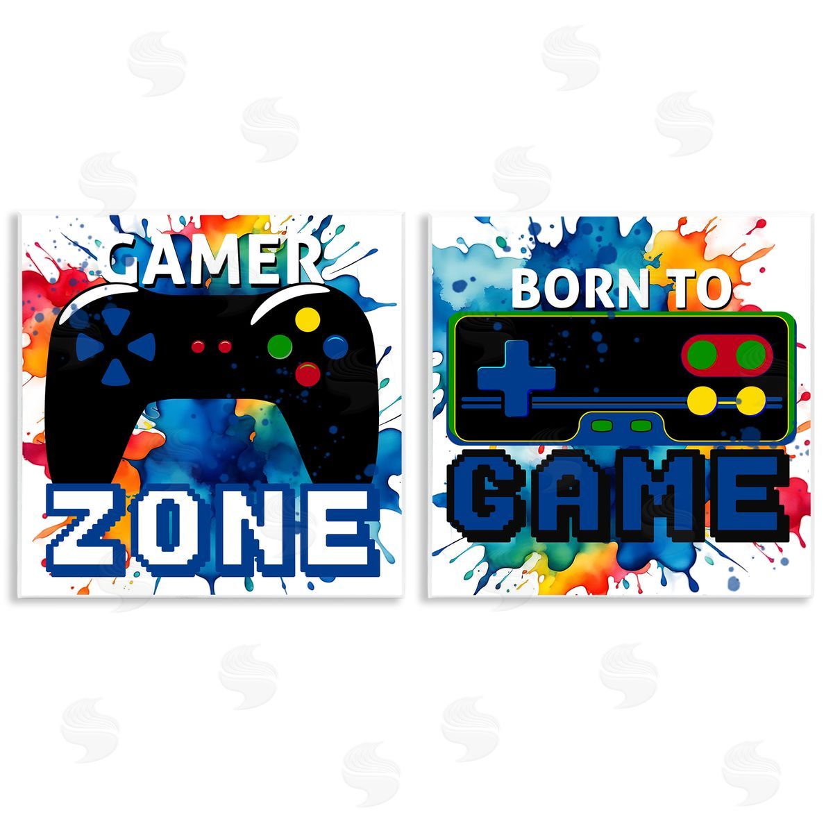 Gamer Zone on Splash Wood Plaque Wall Art, Home Decor by Kim Allen