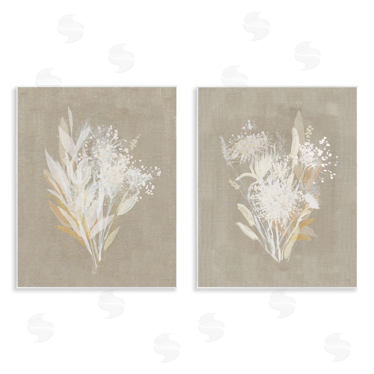 Natural Herb Impression Wood Plaque Wall Art, Home Decor by Susan Jill