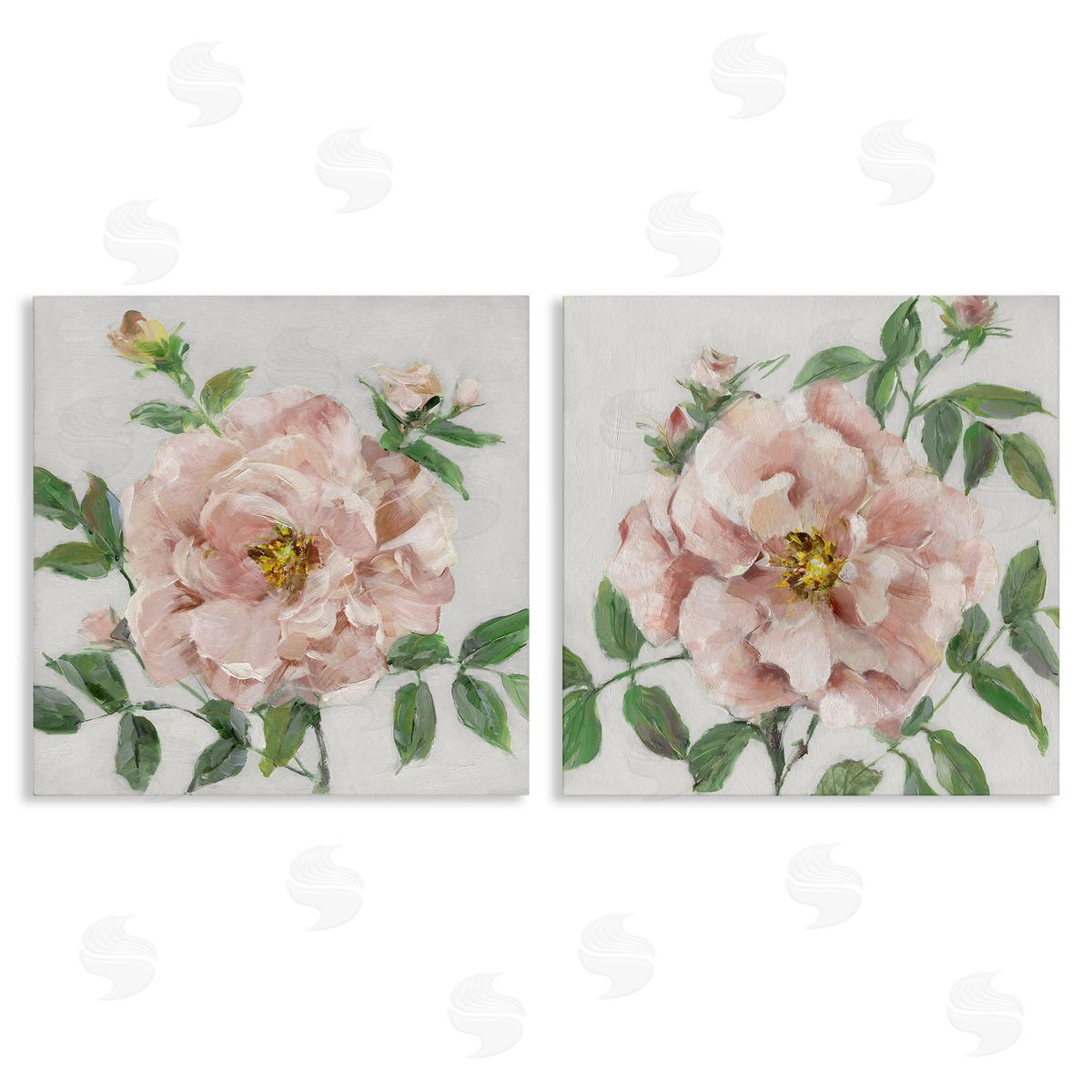 Soft & Subtle Peonies Canvas Wall Art, Home Decor by Sally Swatland