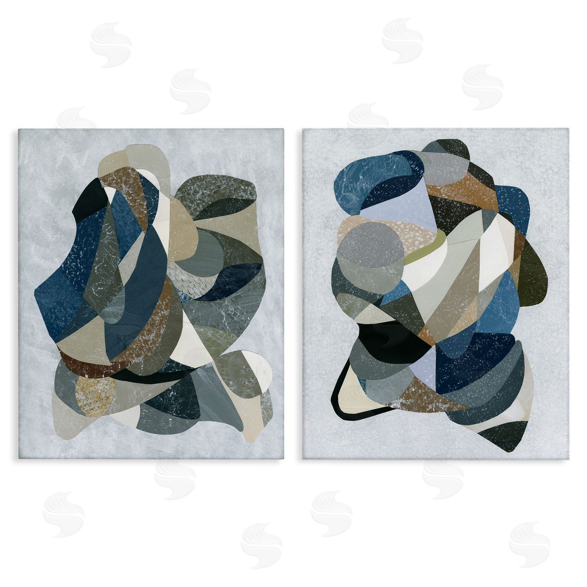 Neutral Geometric Patterns Canvas Wall Art, Home Decor by Coco Good