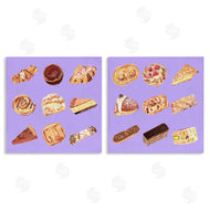 Melissa Wang | Various Pastries on Purple