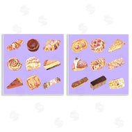 Melissa Wang | Various Pastries on Purple