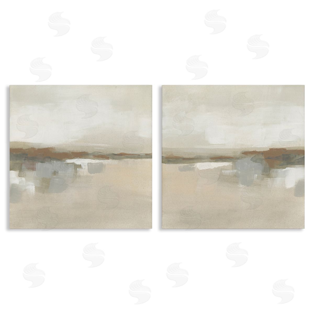 Earthy Landscape Impressions Canvas Wall Art, Home Decor by June Erica Vess
