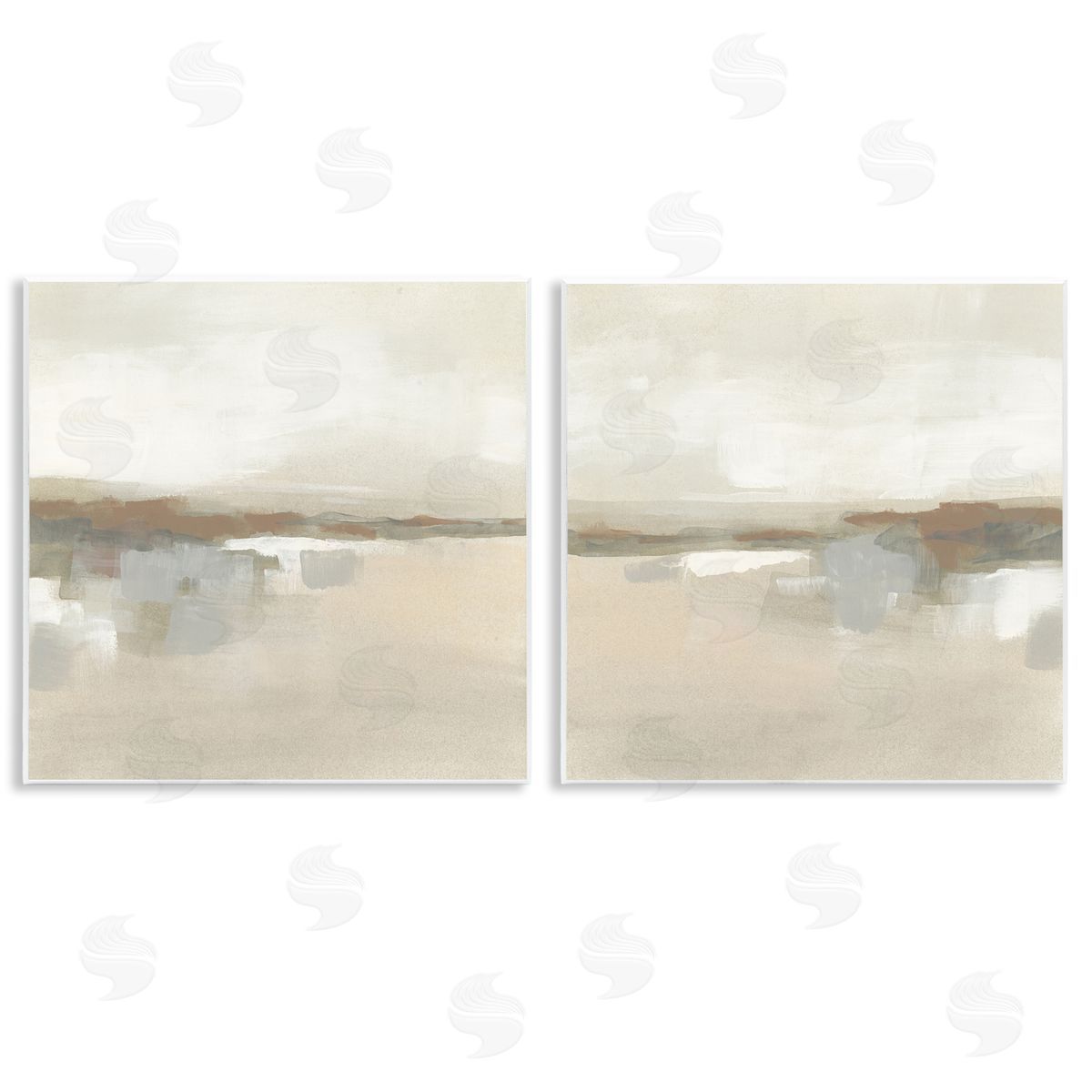 Earthy Landscape Impressions Wood Plaque Wall Art, Home Decor by June Erica Vess