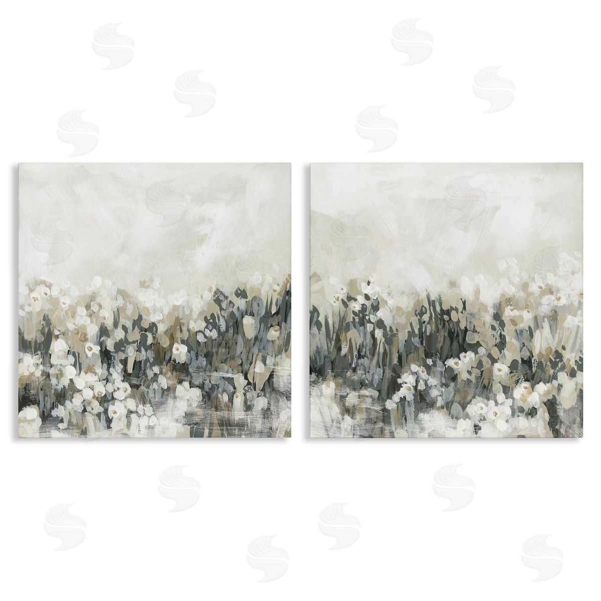 Brushed Flower Meadow Impressions Canvas Wall Art, Home Decor by June Erica Vess