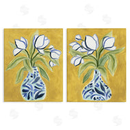 June Erica Vess | Tulip Vases on Yellow