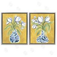 June Erica Vess | Tulip Vases on Yellow