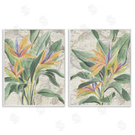 June Erica Vess | Flowers over Vintage Map