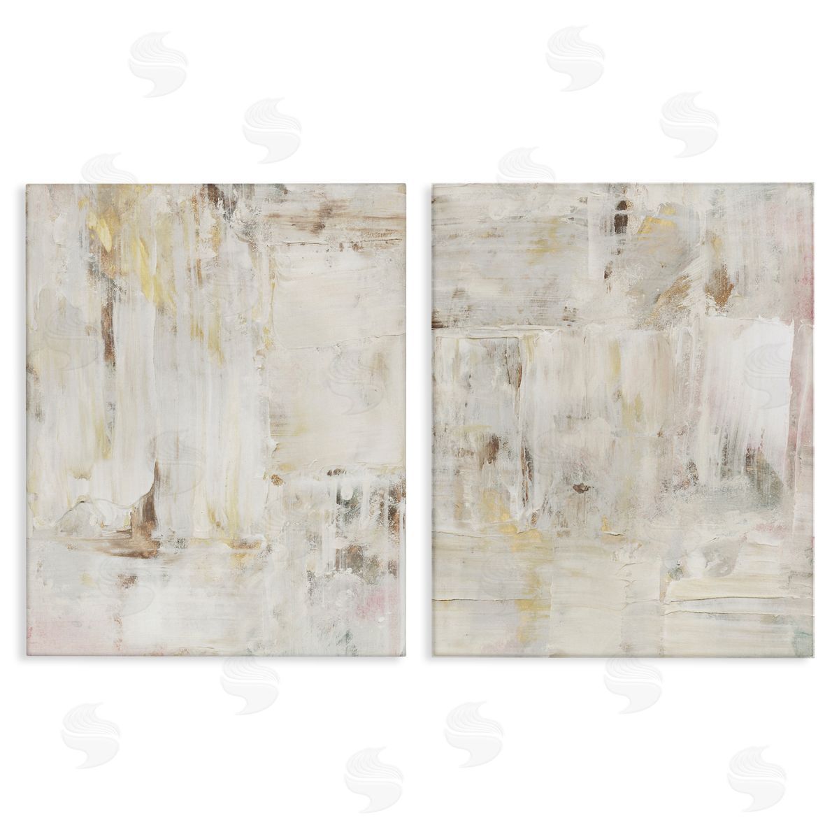 Contemporary Muted Abstracts Canvas Wall Art, Home Decor by Victoria Barnes