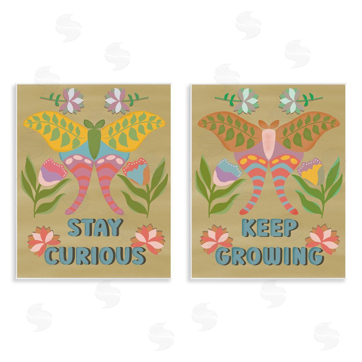 Stay Curious & Keep Growing Wood Plaque Wall Art, Home Decor by Julia Fox