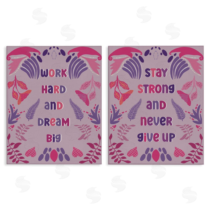 Julia Frost | Purple Motivational Work Hard
