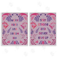 Julia Frost | Purple Motivational Work Hard