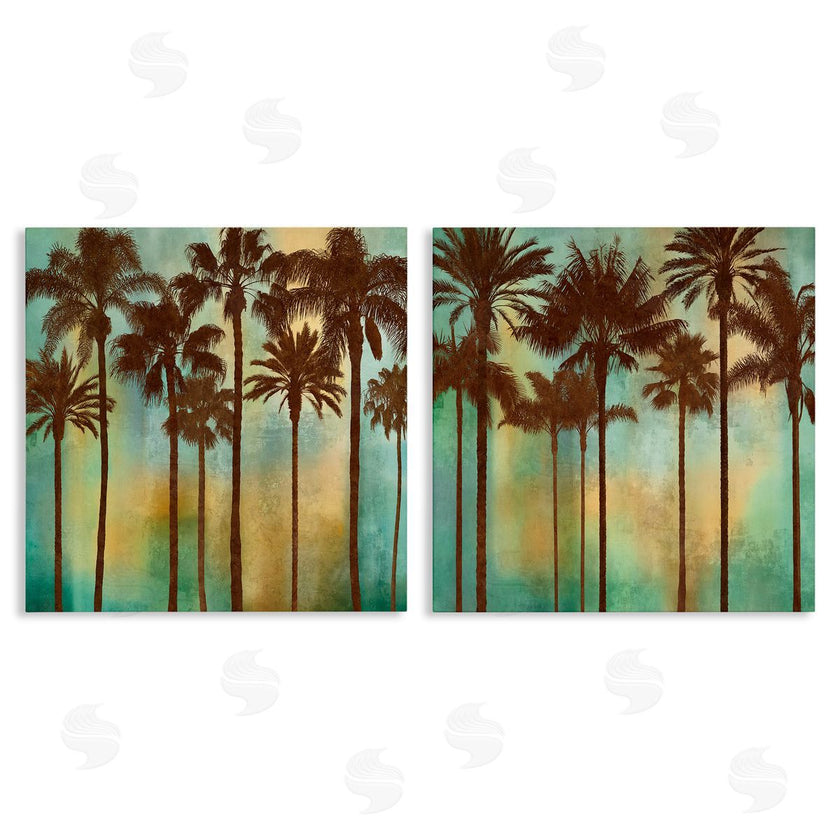 John Seba | Palms on Blue & Orange