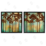 John Seba | Palms on Blue & Orange