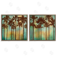 John Seba | Palms on Blue & Orange