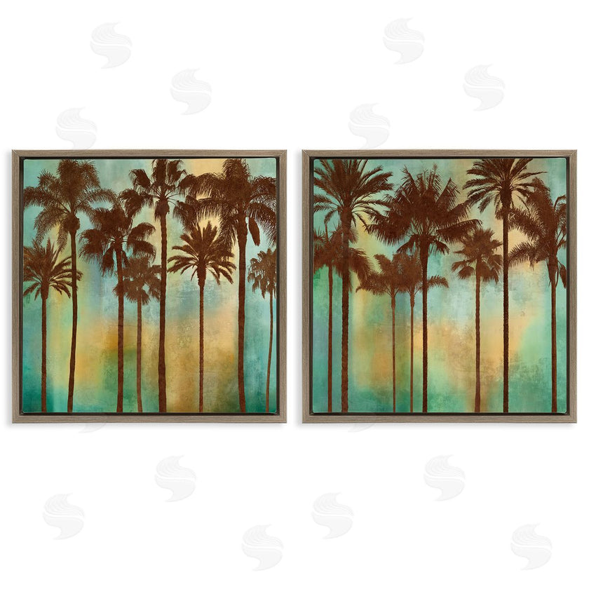 John Seba | Palms on Blue & Orange
