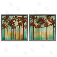 John Seba | Palms on Blue & Orange