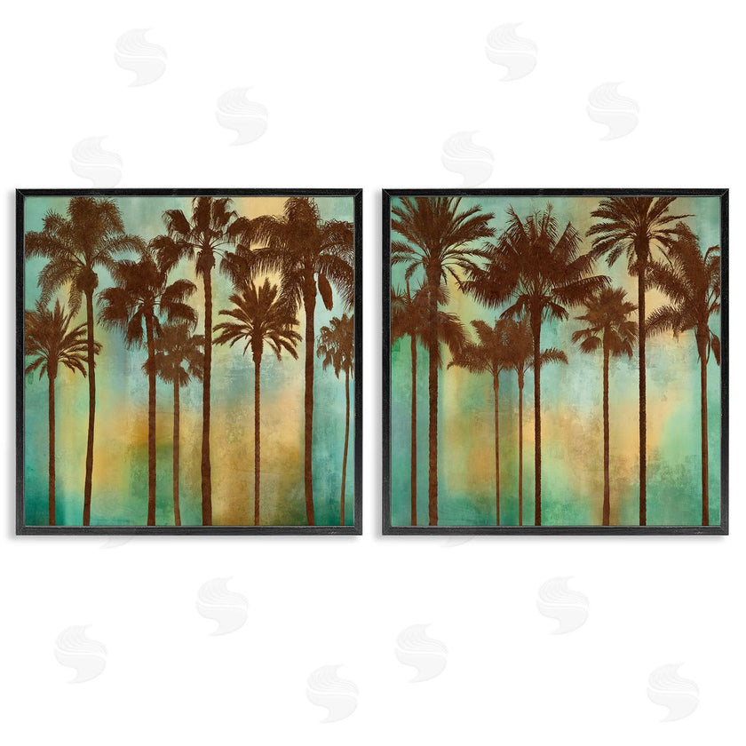 John Seba | Palms on Blue & Orange