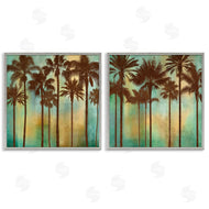John Seba | Palms on Blue & Orange