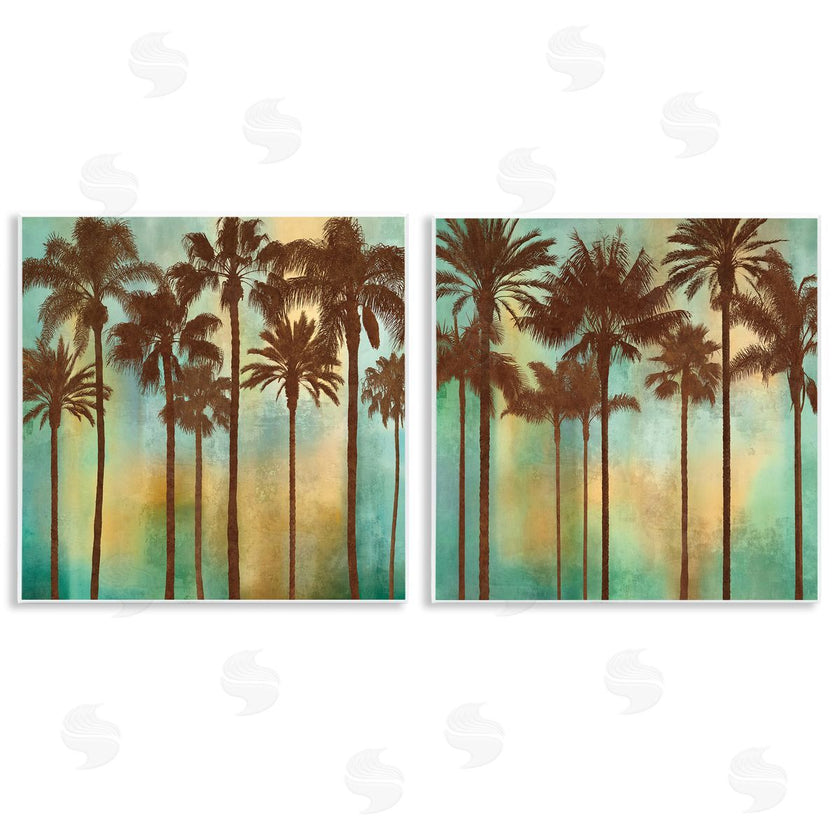 John Seba | Palms on Blue & Orange